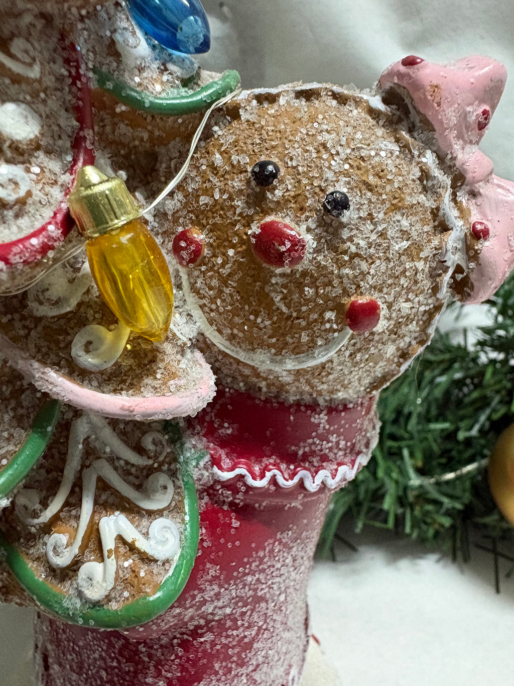 Light Up LED Gingerbread Man and Tree Ornament