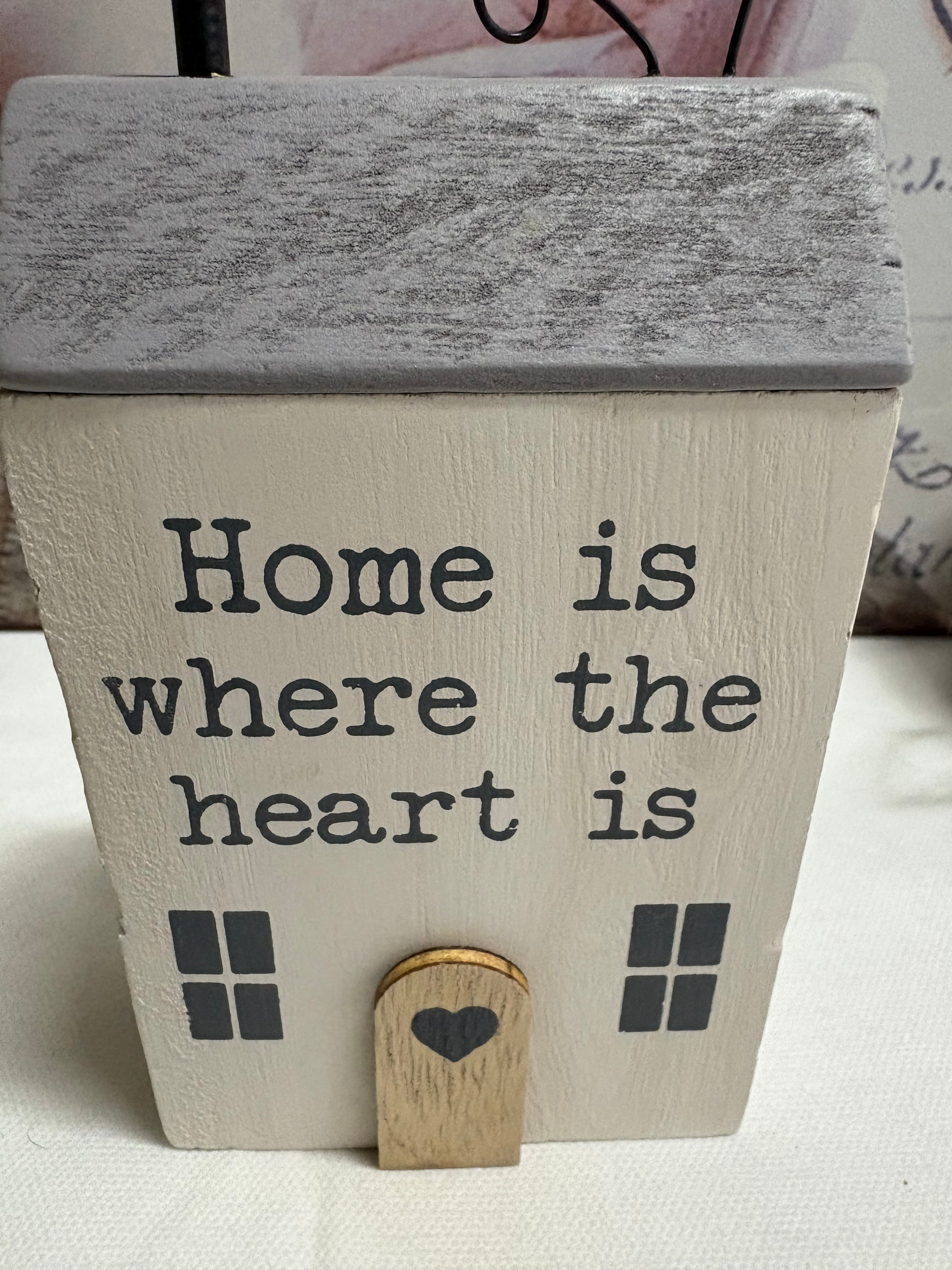 'Home Is Where The Heart Is' Block, 14cm