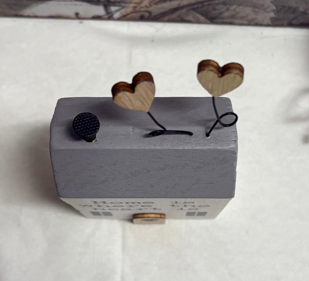 'Home Is Where The Heart Is' Block, 14cm