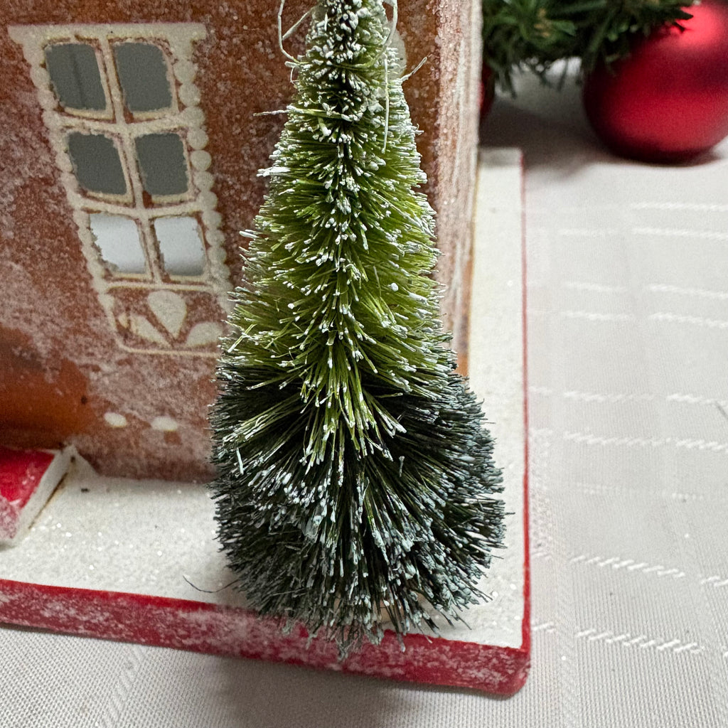 Metal Gingerbread House Christmas Ornament with door