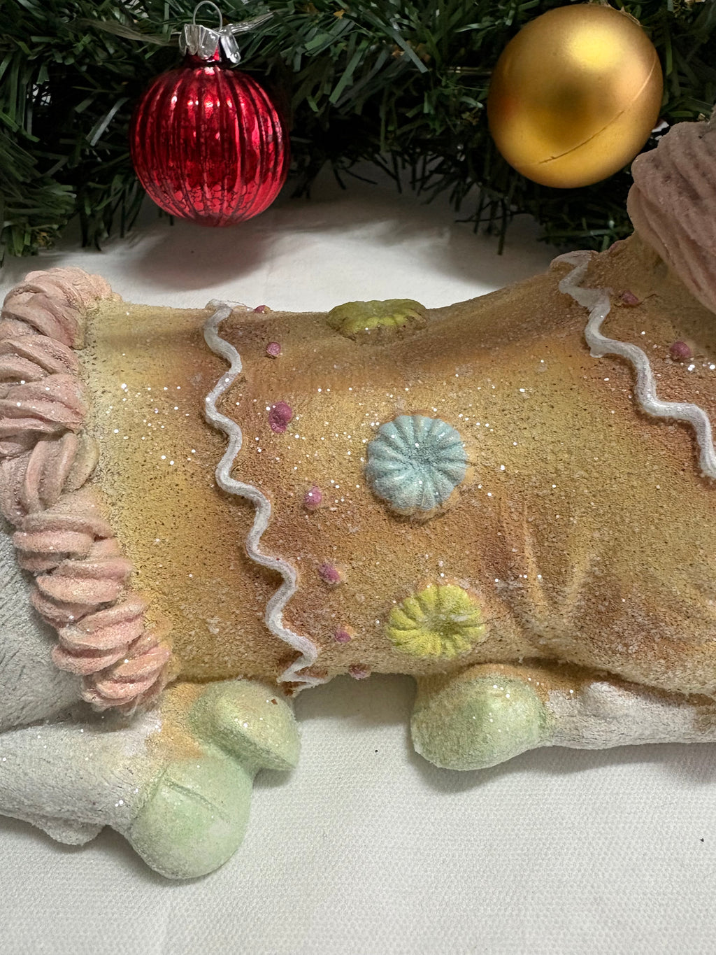 Pastel Large Resin Christmas Resting Stag Ornament