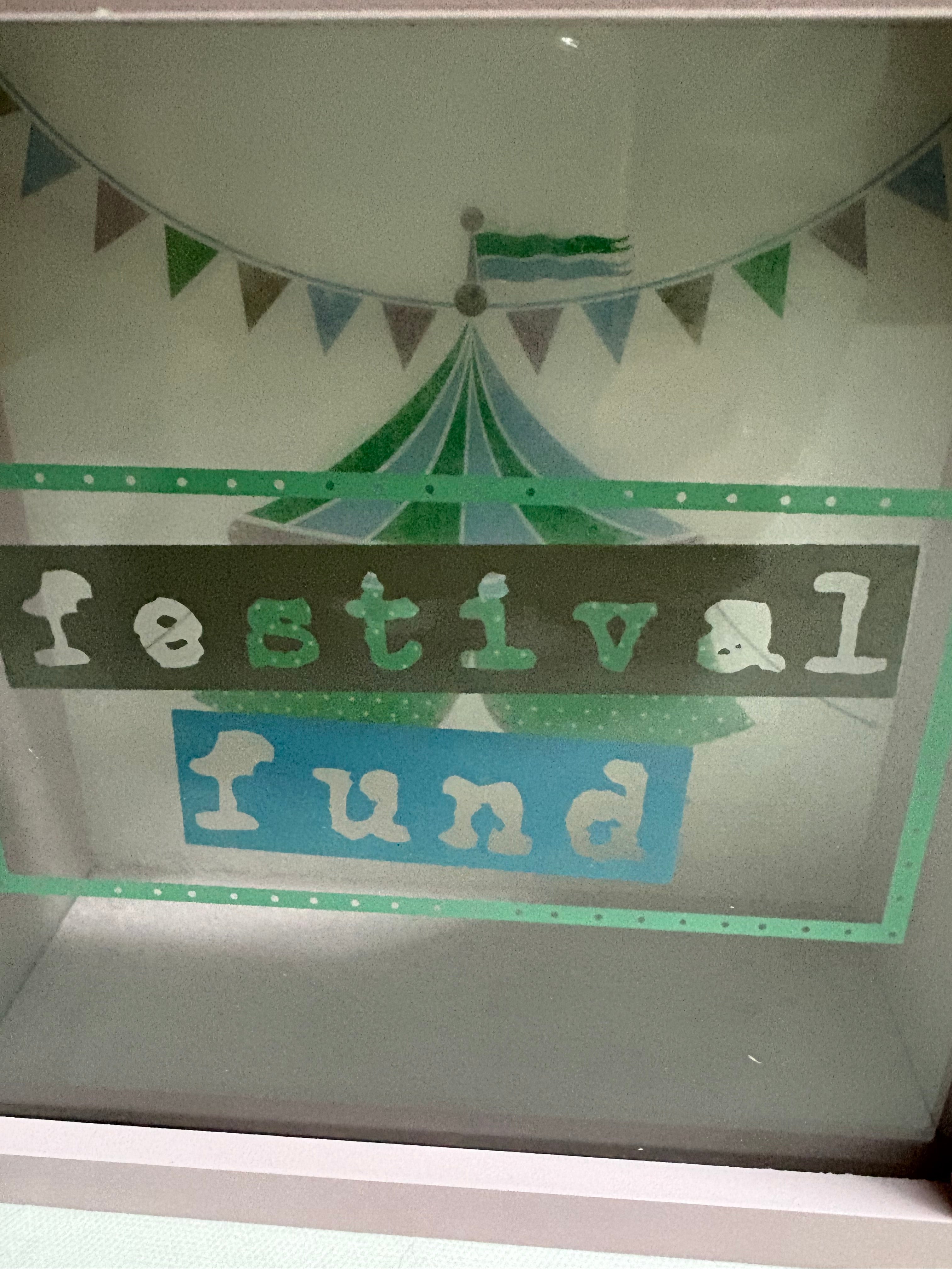 Large Wooden Festival Fund Money Box