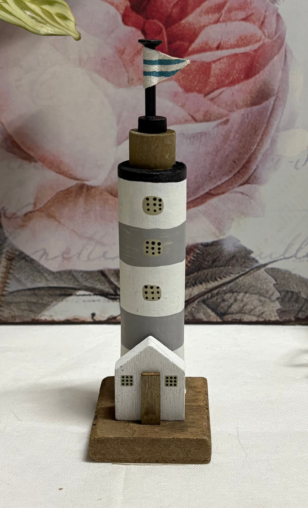 Lighthouse Decorative Wooden Ornament, 16cm