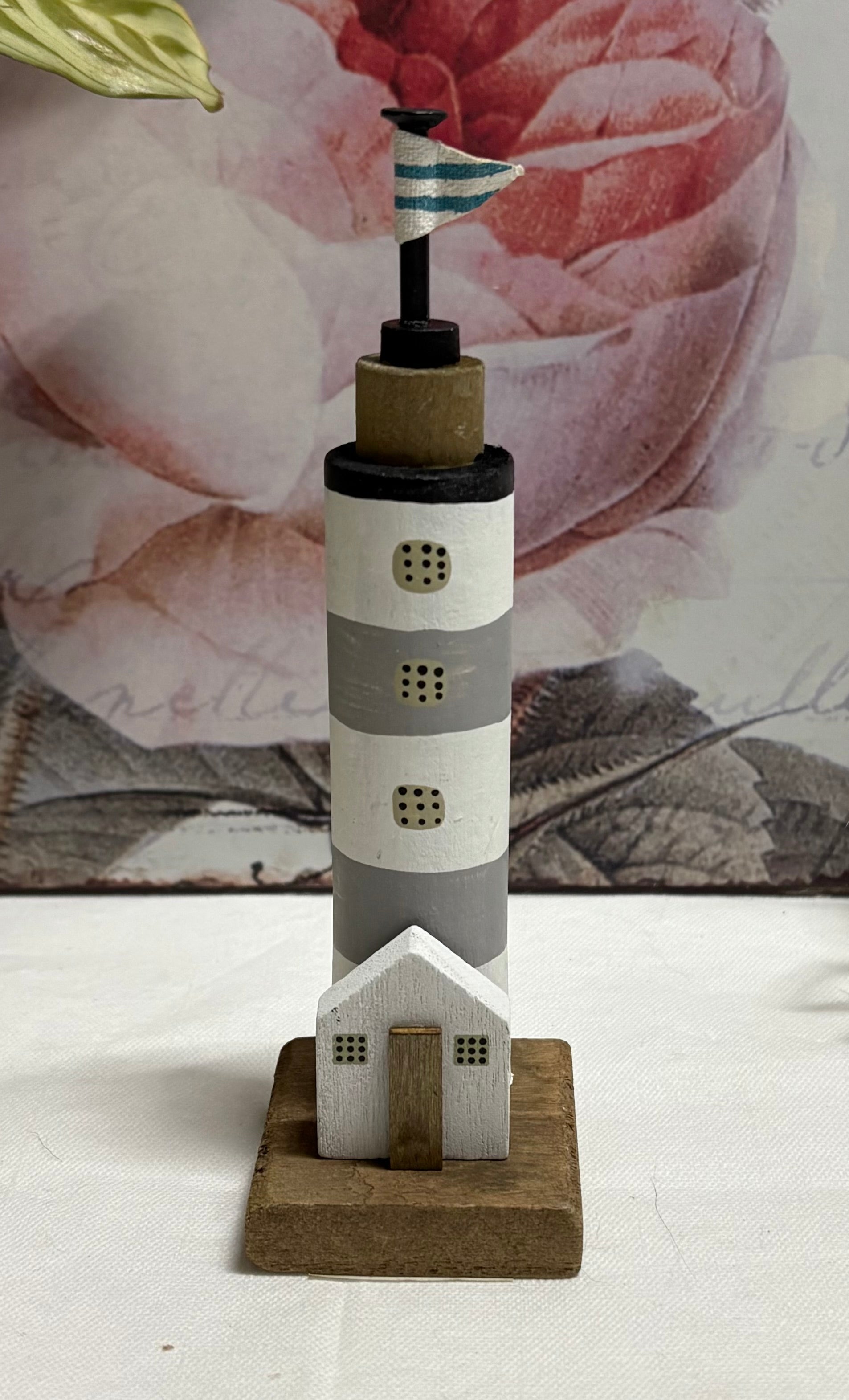 Lighthouse Decorative Wooden Ornament, 16cm
