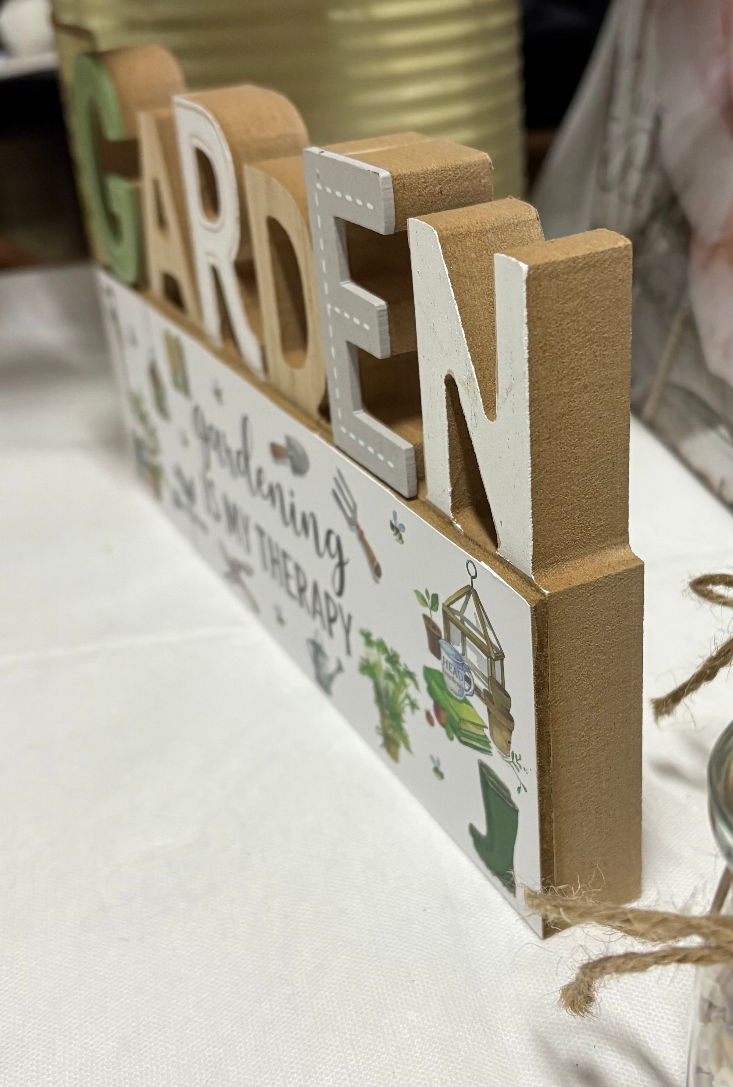 Green Fingers Gardening Garden Therapy Standing Plaque