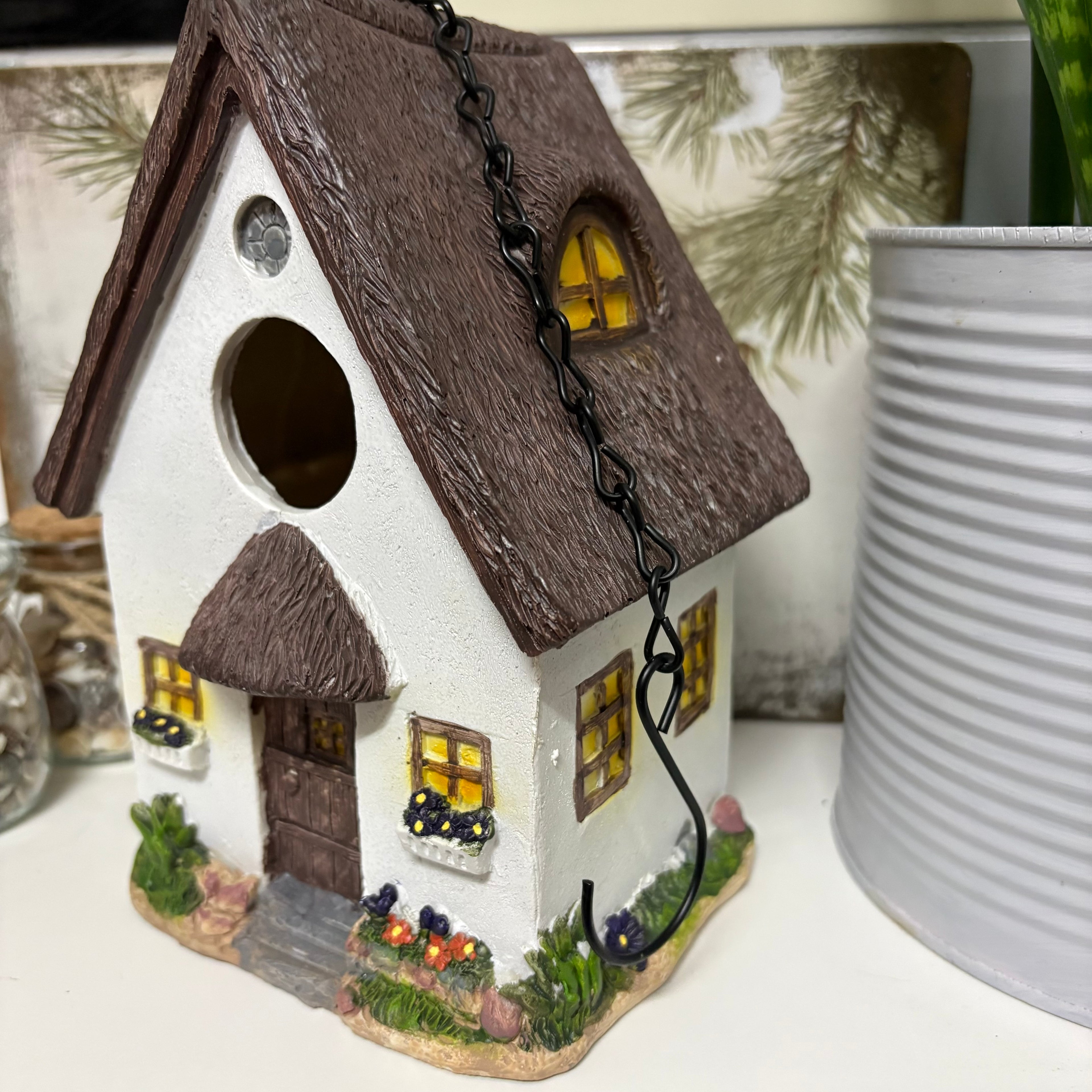 Rustic Resin Hanging Birdhouse