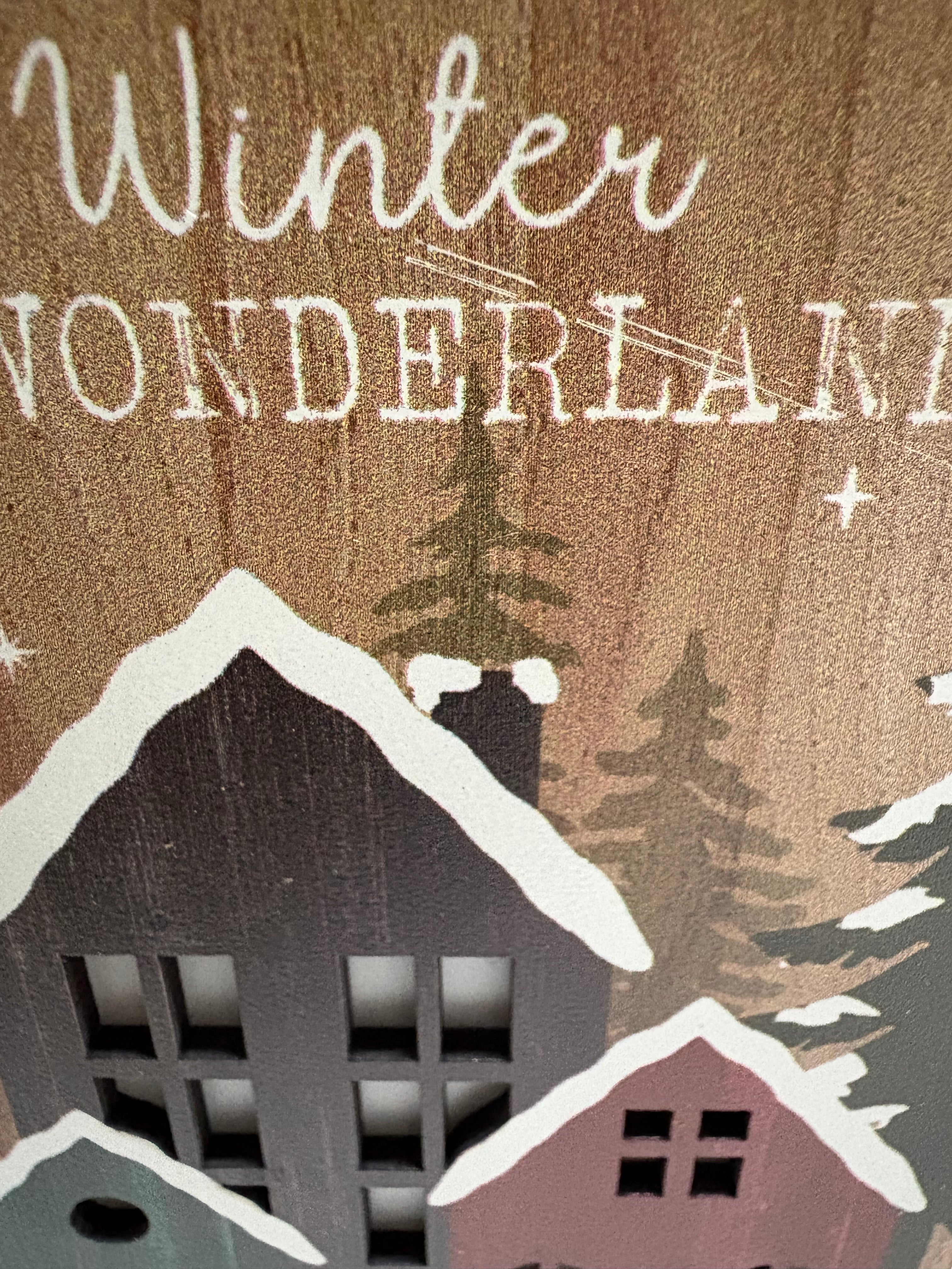 Winter Wonderland LED House Block Decoration