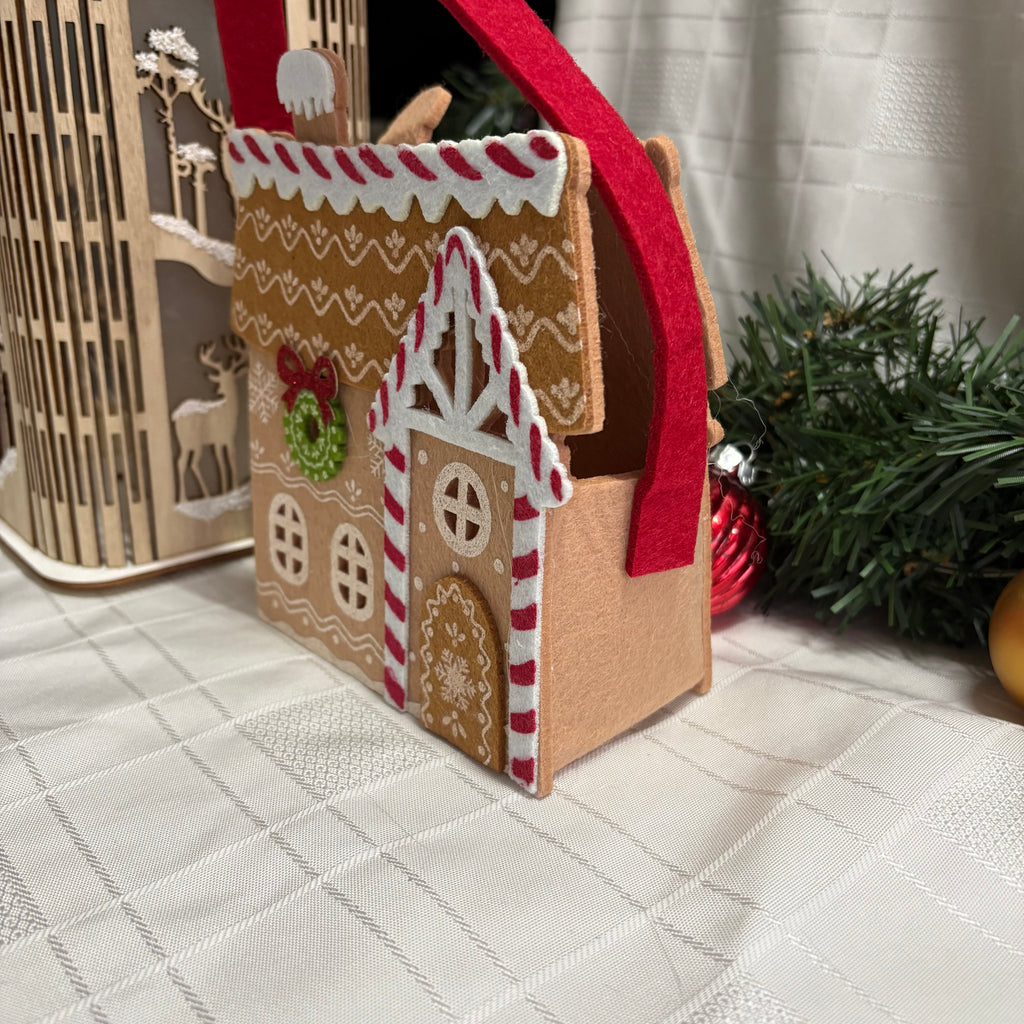 Gingerbread House Felt Bag