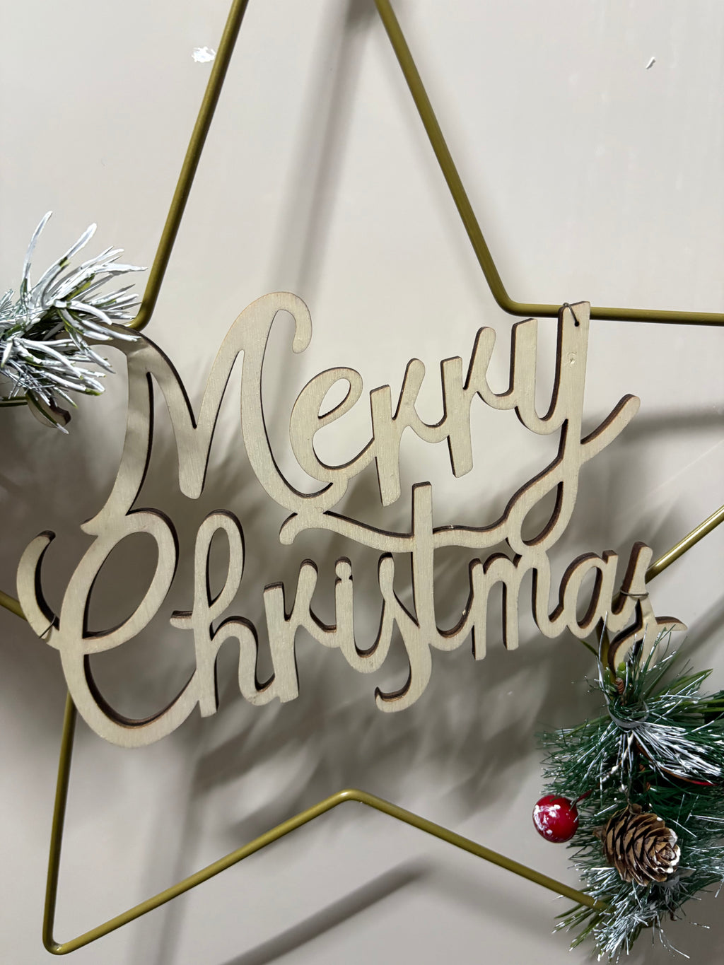 Merry Christmas Star Hanging Christmas Decoration