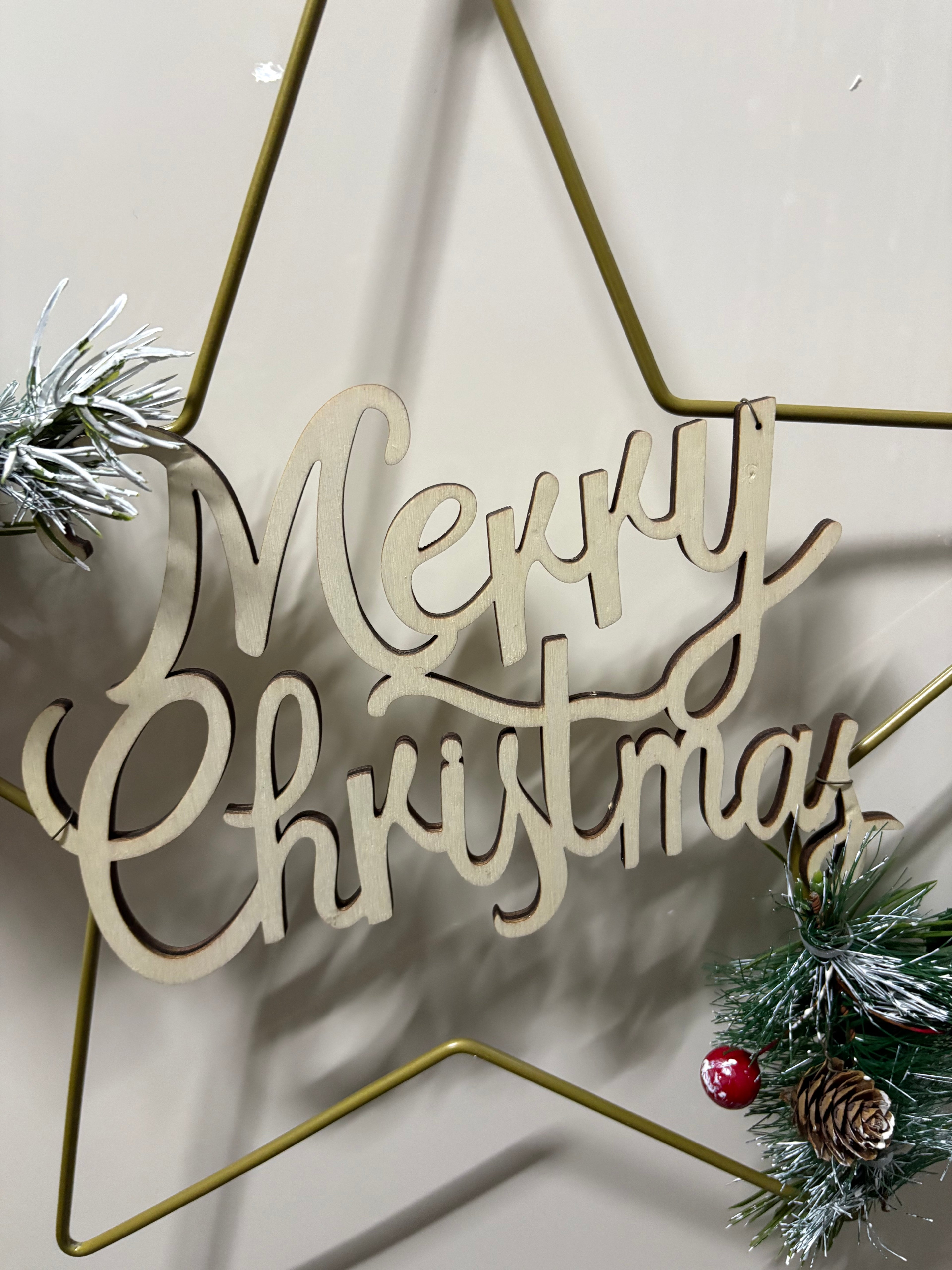 Merry Christmas Star Hanging Christmas Decoration