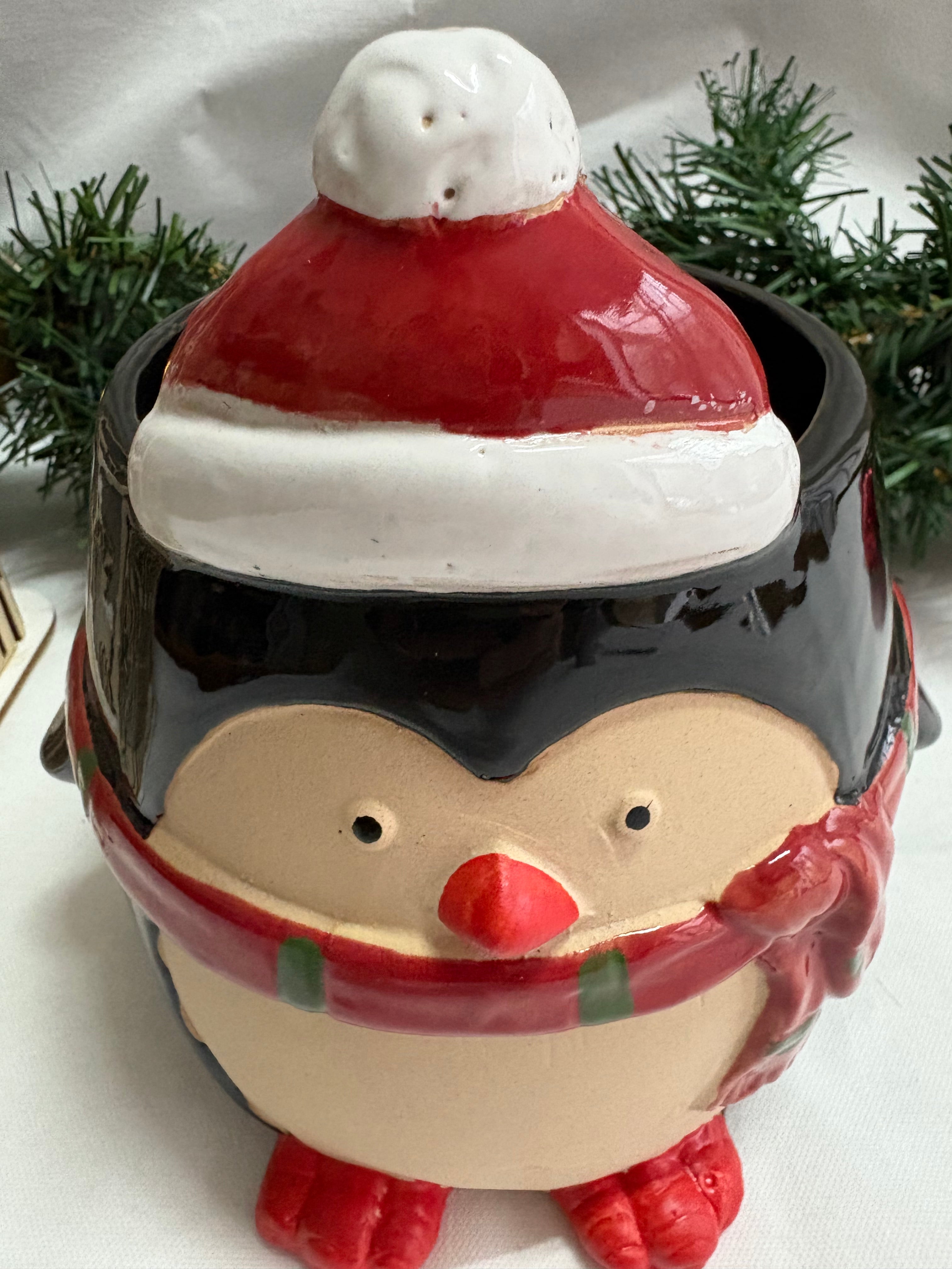Cute Penguin Ceramic Plant / Utensils Pot