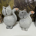 Pair of Grey Cat Ornaments
