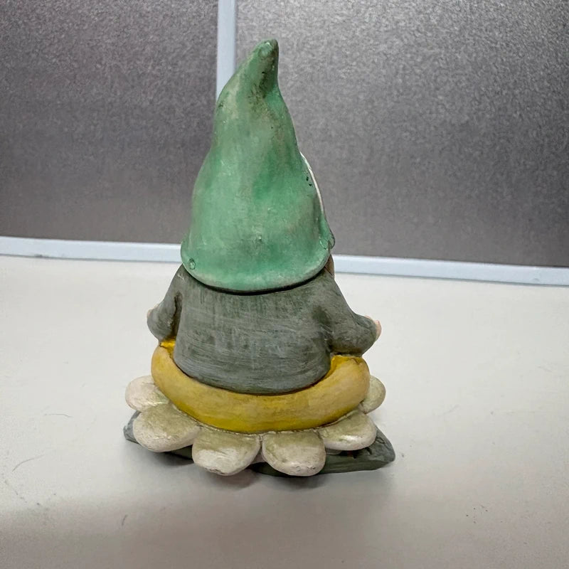 Small Meditating Gnome Resin Ornament
