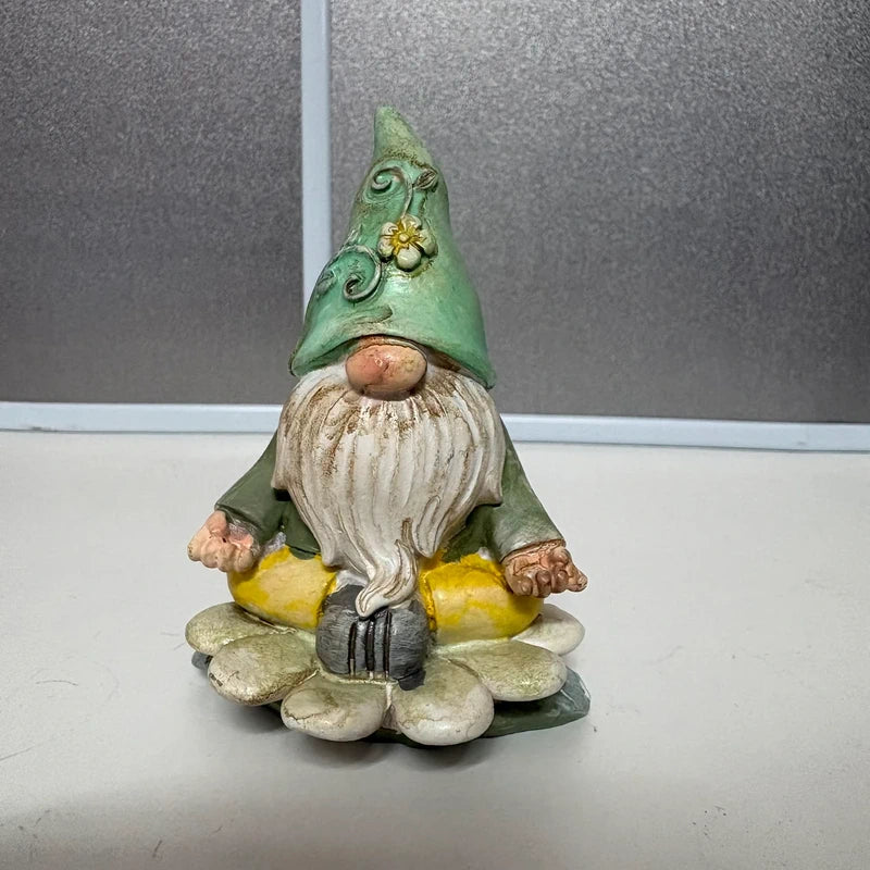 Small Meditating Gnome Resin Ornament