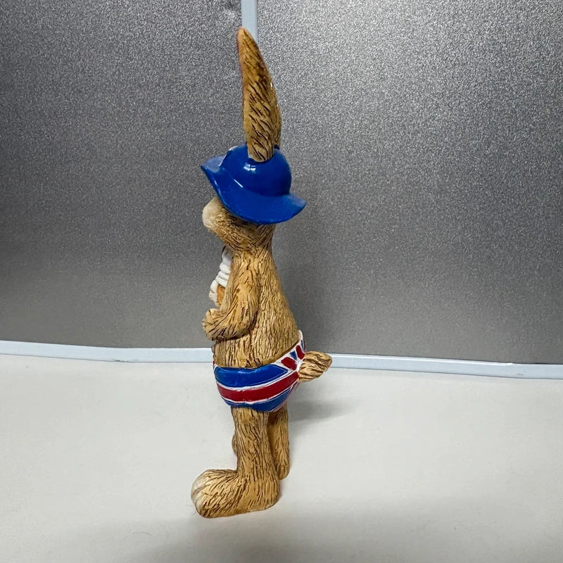 Union Jack Bunny Rabbit Figurine | Britannia Hare Ornament