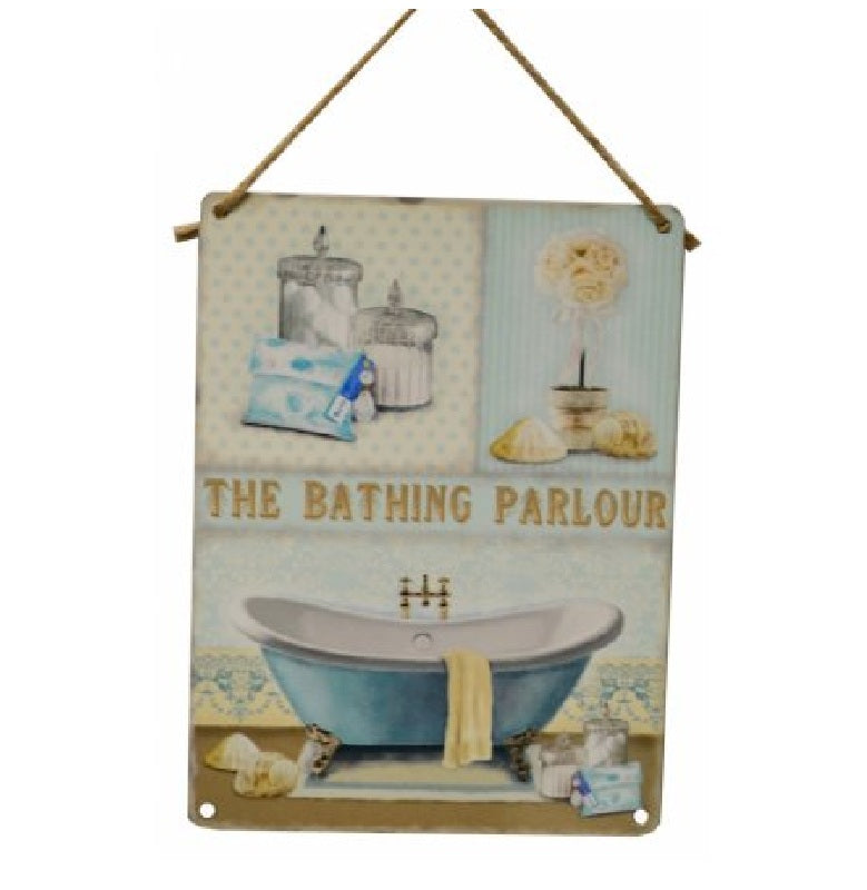 Vintage Style Metal Bathing Parlour Wall or Door Sign