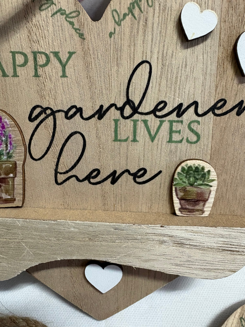 Love Gardening Gardener Hanging 3D Wooden Sign - 3 Designs