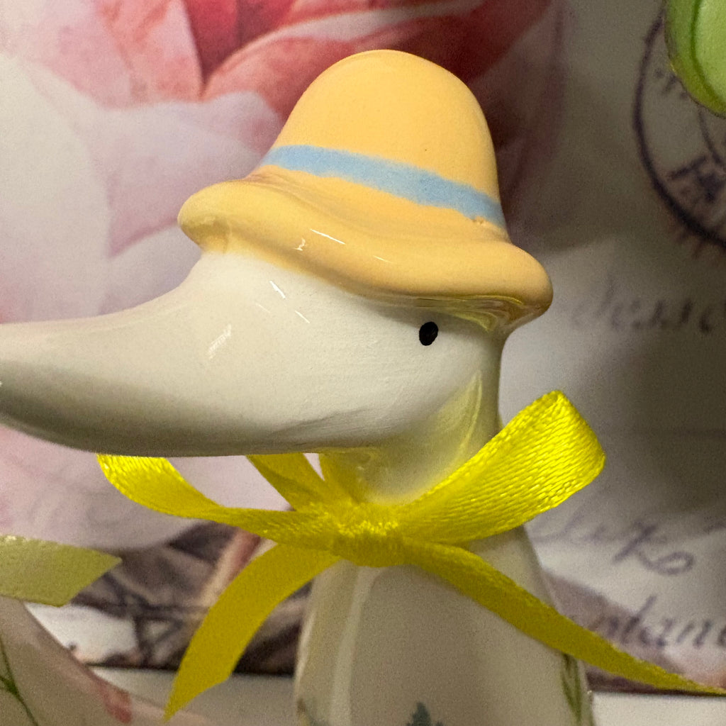 Set of 3 x Floral Ducks in Boots Ornaments