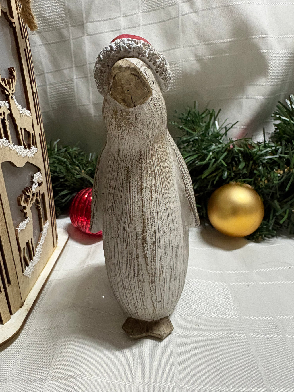 Penguin in Santa Hat Ornament - 2 Sizes