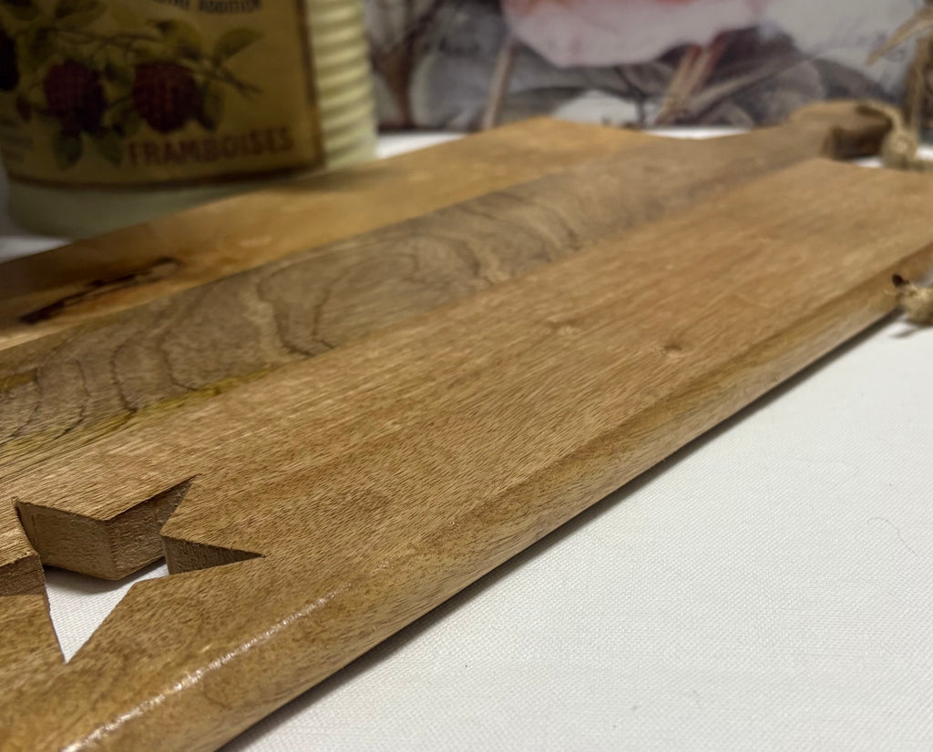 Large Wooden Chopping / Serving Board with Cut Out Star