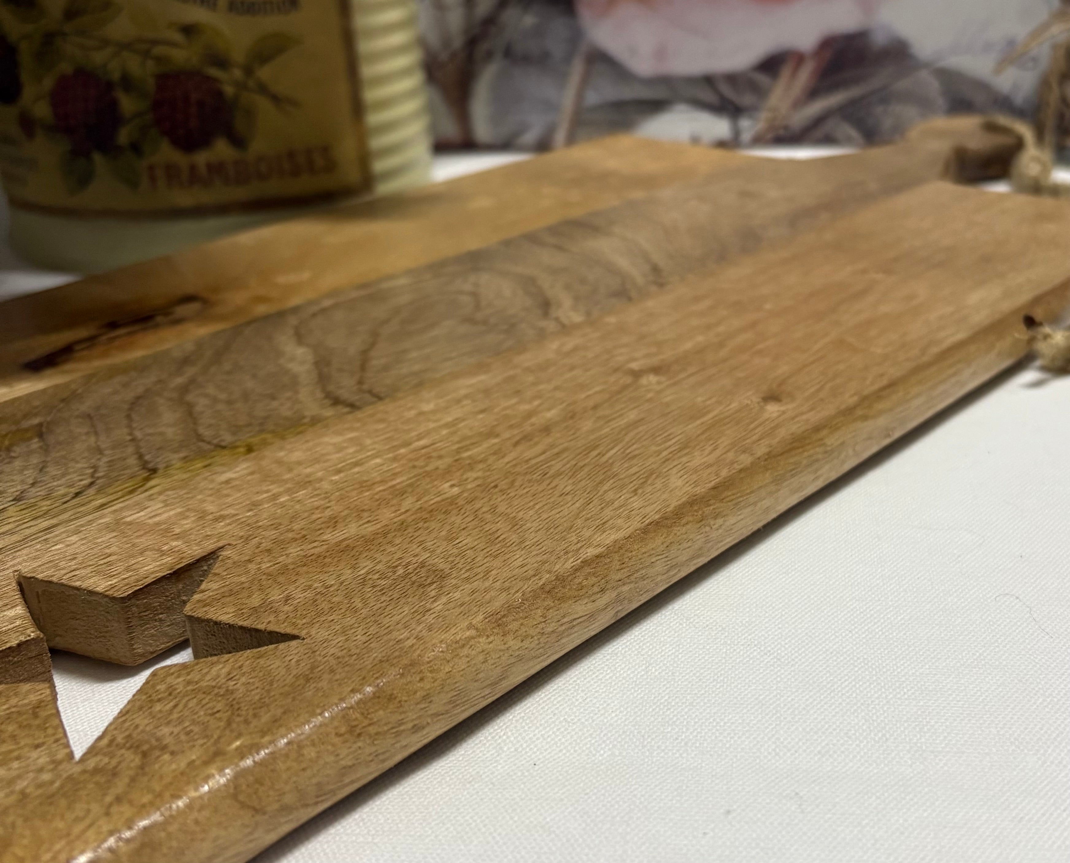 Large Wooden Chopping / Serving Board with Cut Out Star