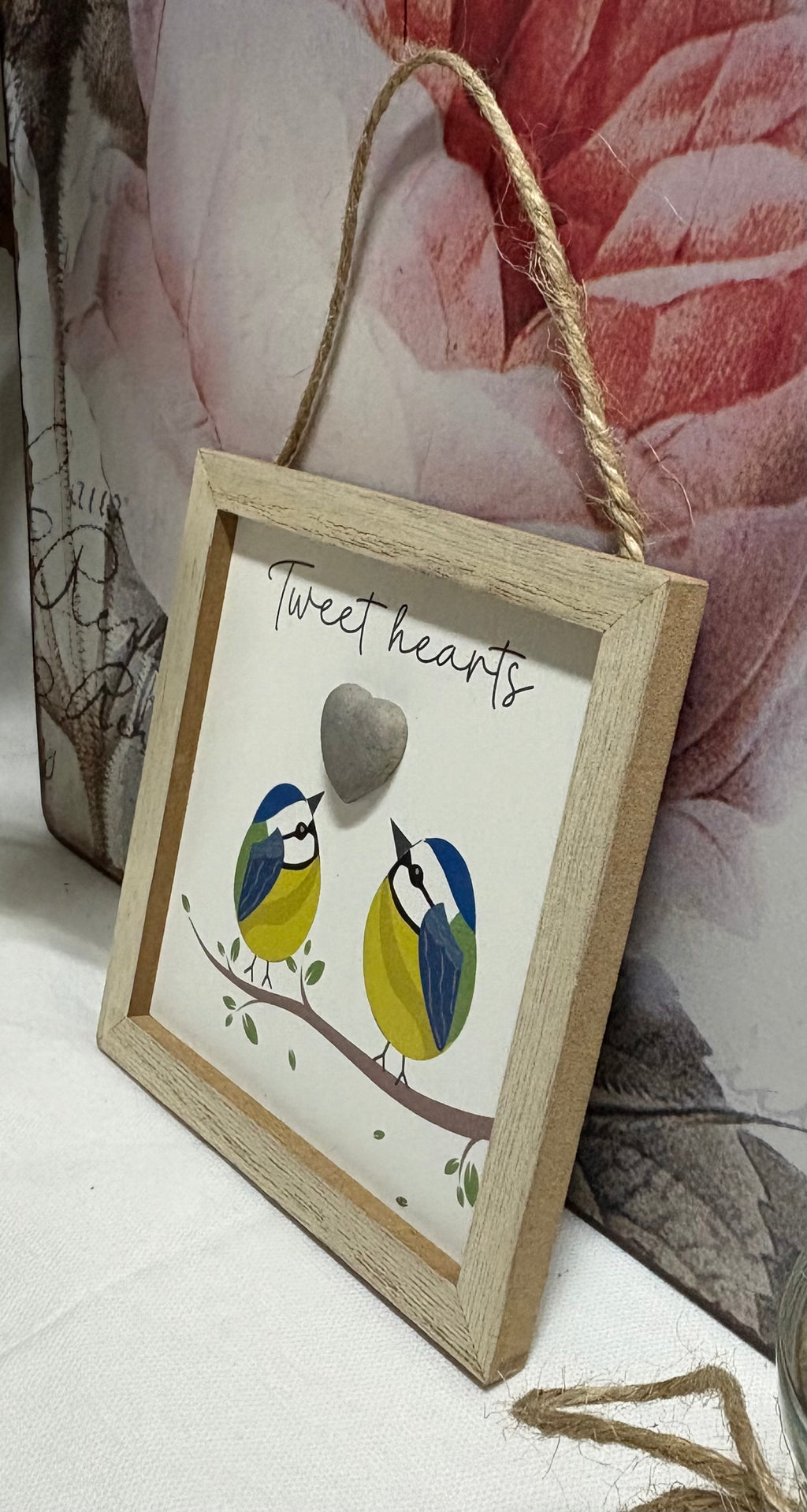 'Tweet Hearts' Box Framed Sign, 12cm