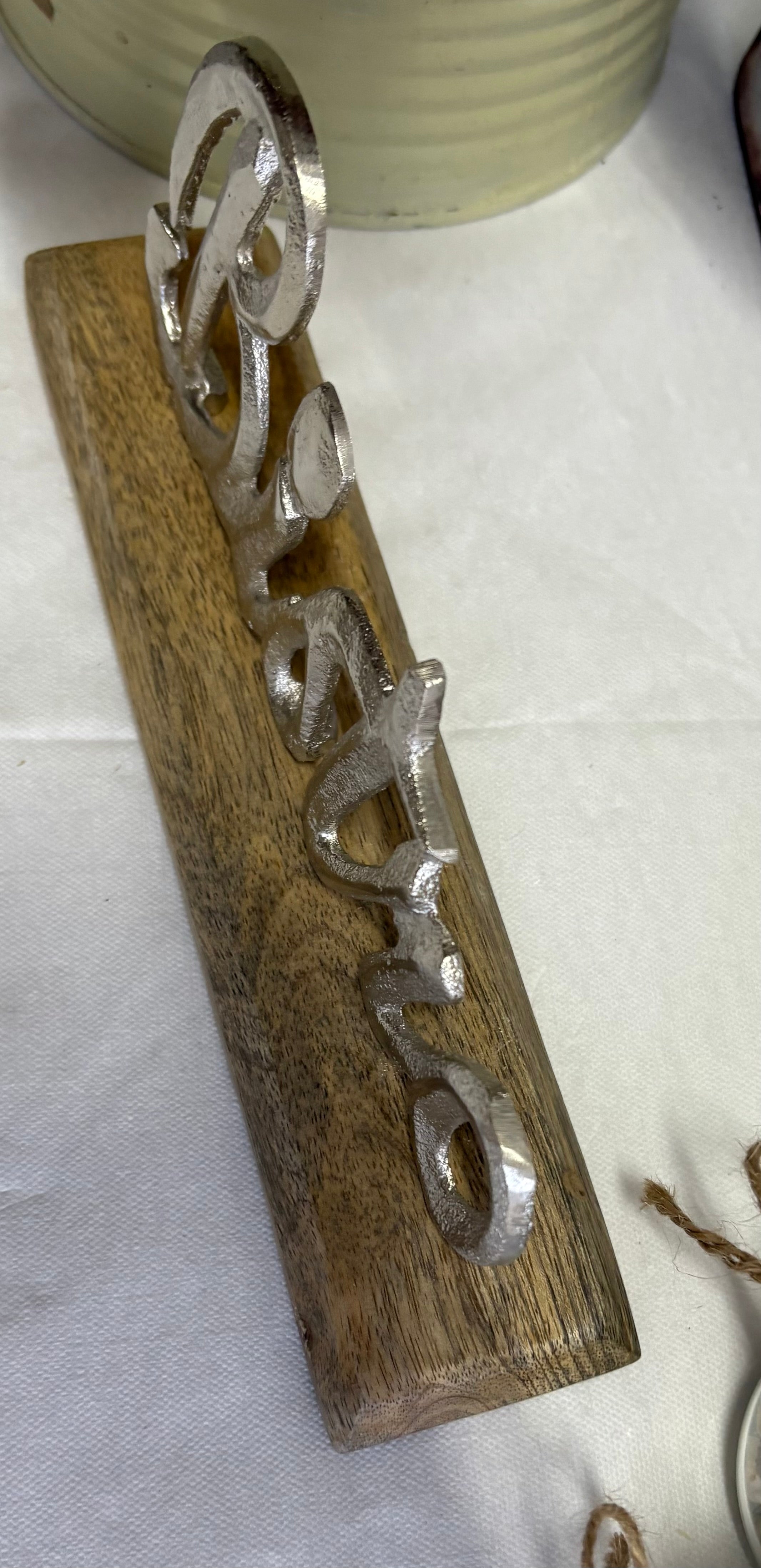 Bistro Sign on Wooden Base, 23cm