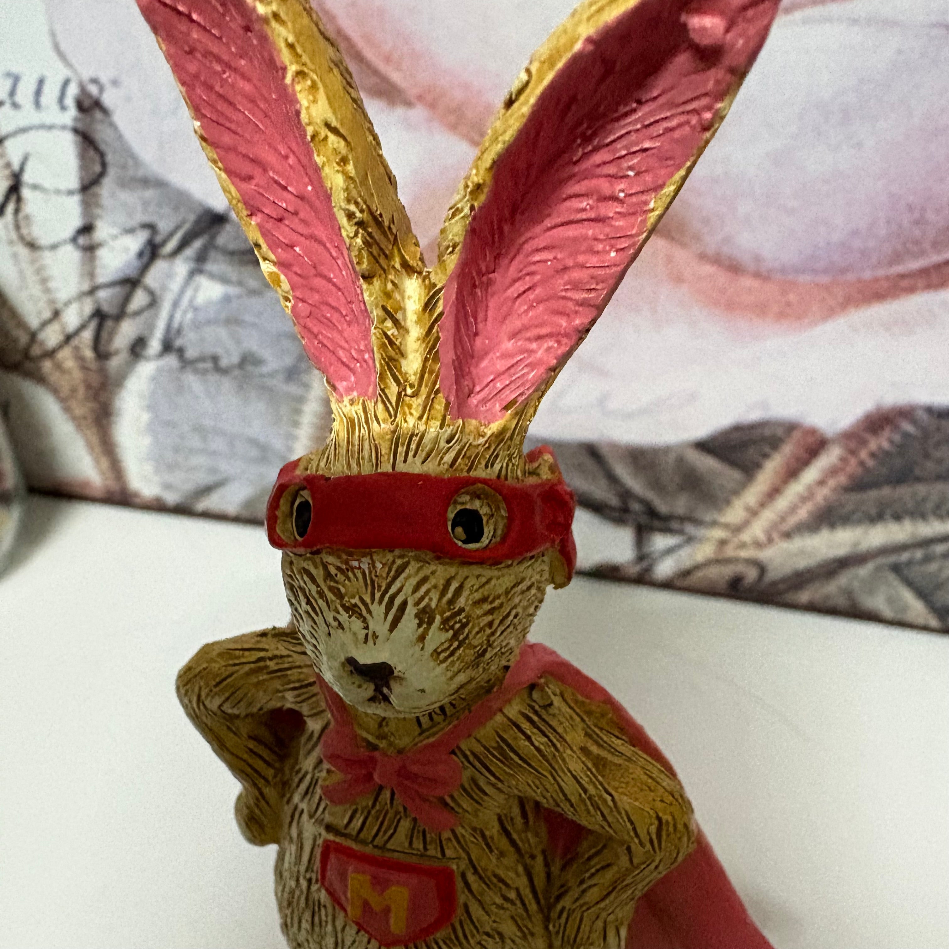 Super Mummy Standing Bunny Figure Ornament