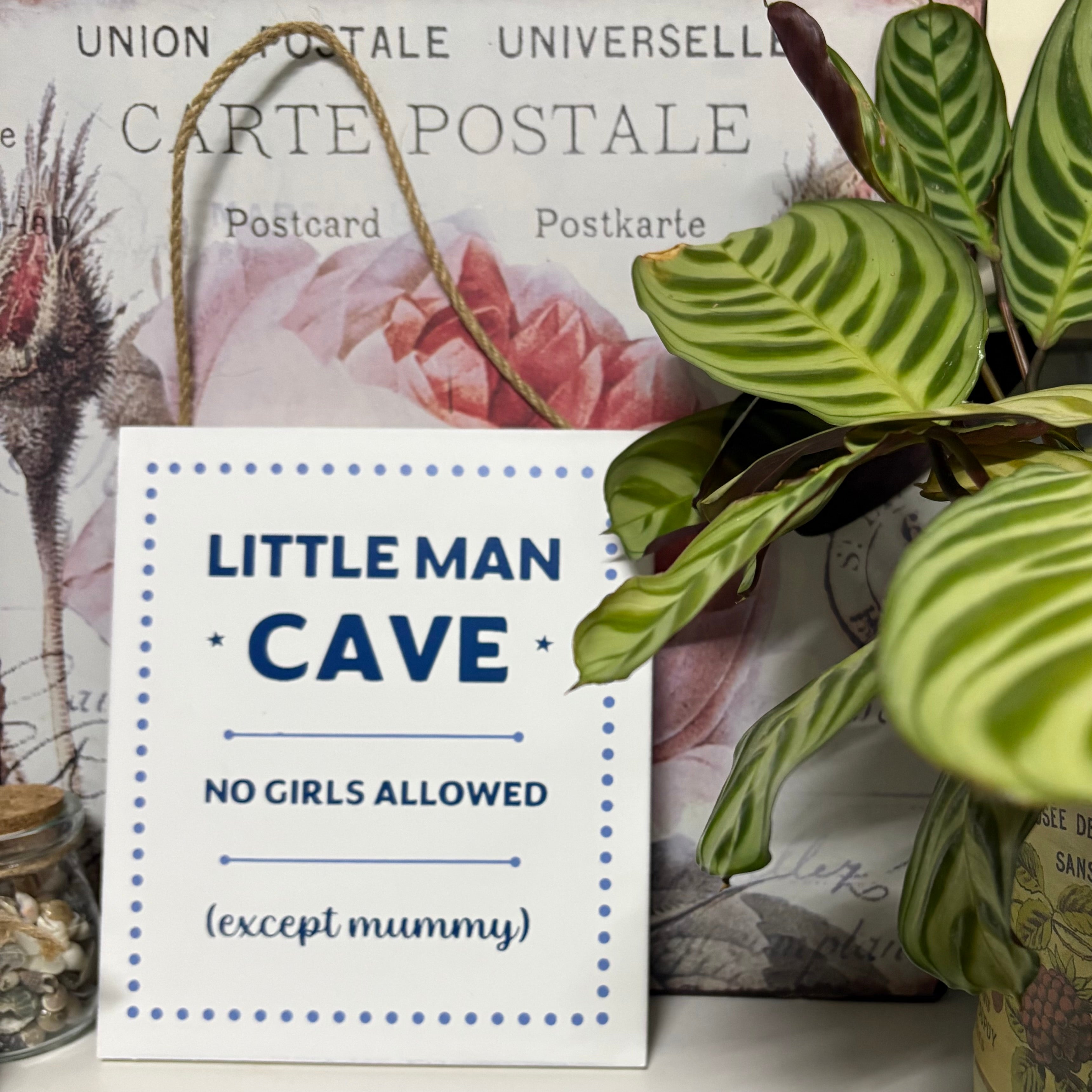 Little Man Cave Hanging Wooden Sign