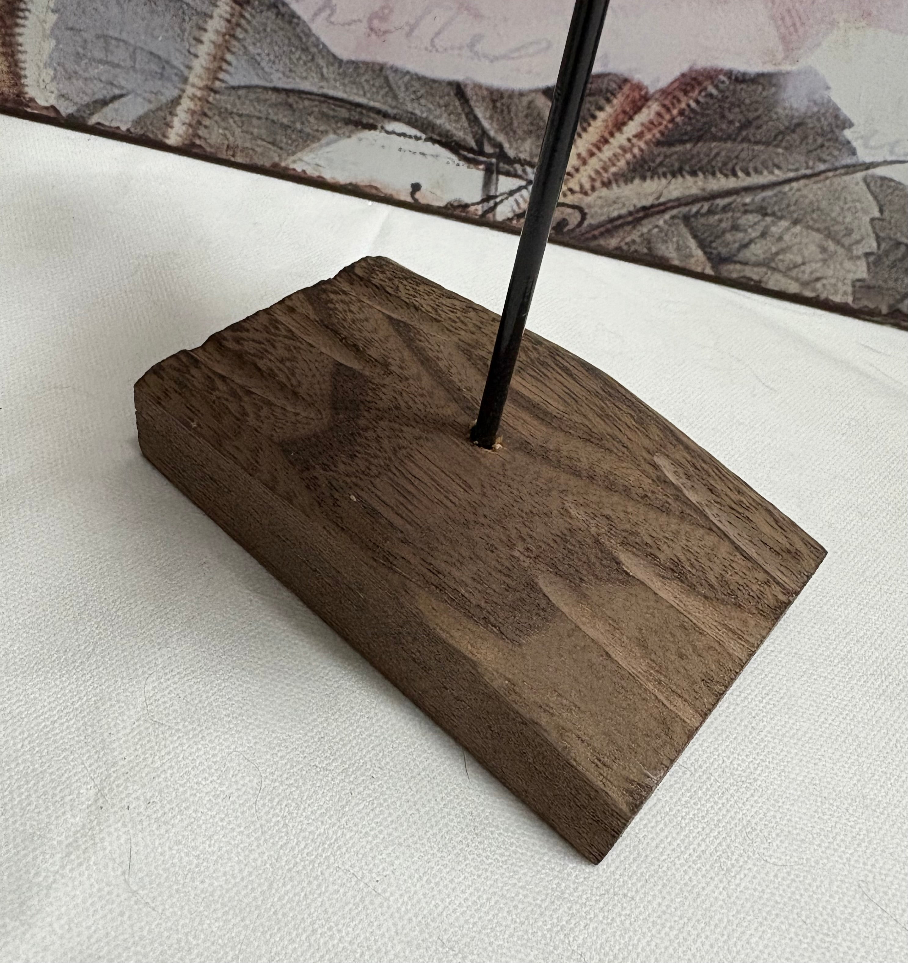 Large Wooden Bird On base Ornament, 24cm