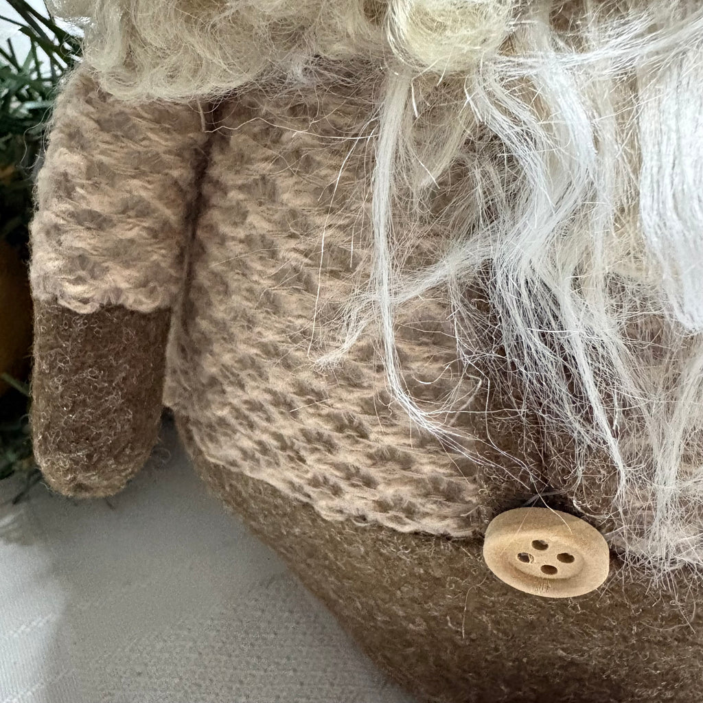 Brown Plush Gonk Christmas Ornament
