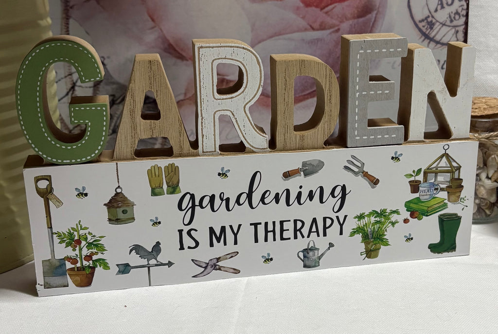 Green Fingers Gardening Garden Therapy Standing Plaque
