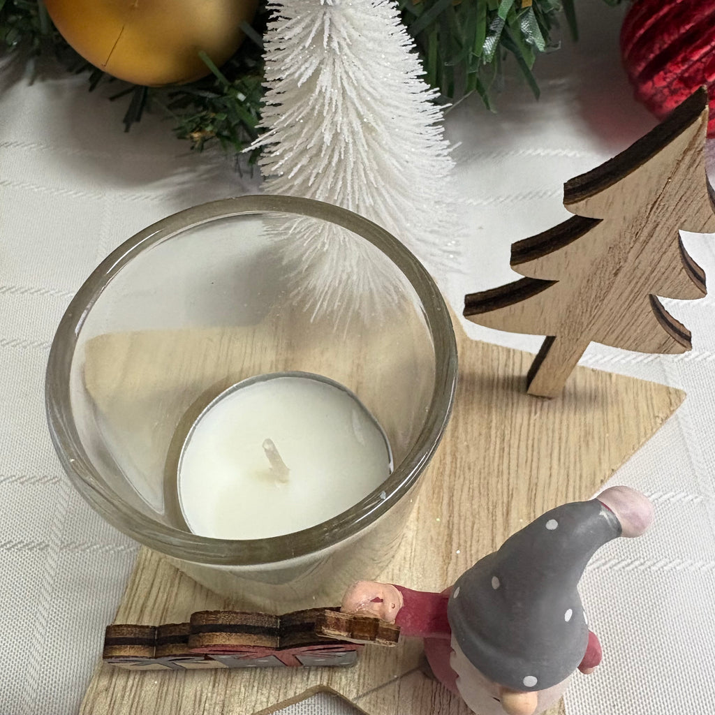 Wooden Star T Light Holder Christmas Ornament