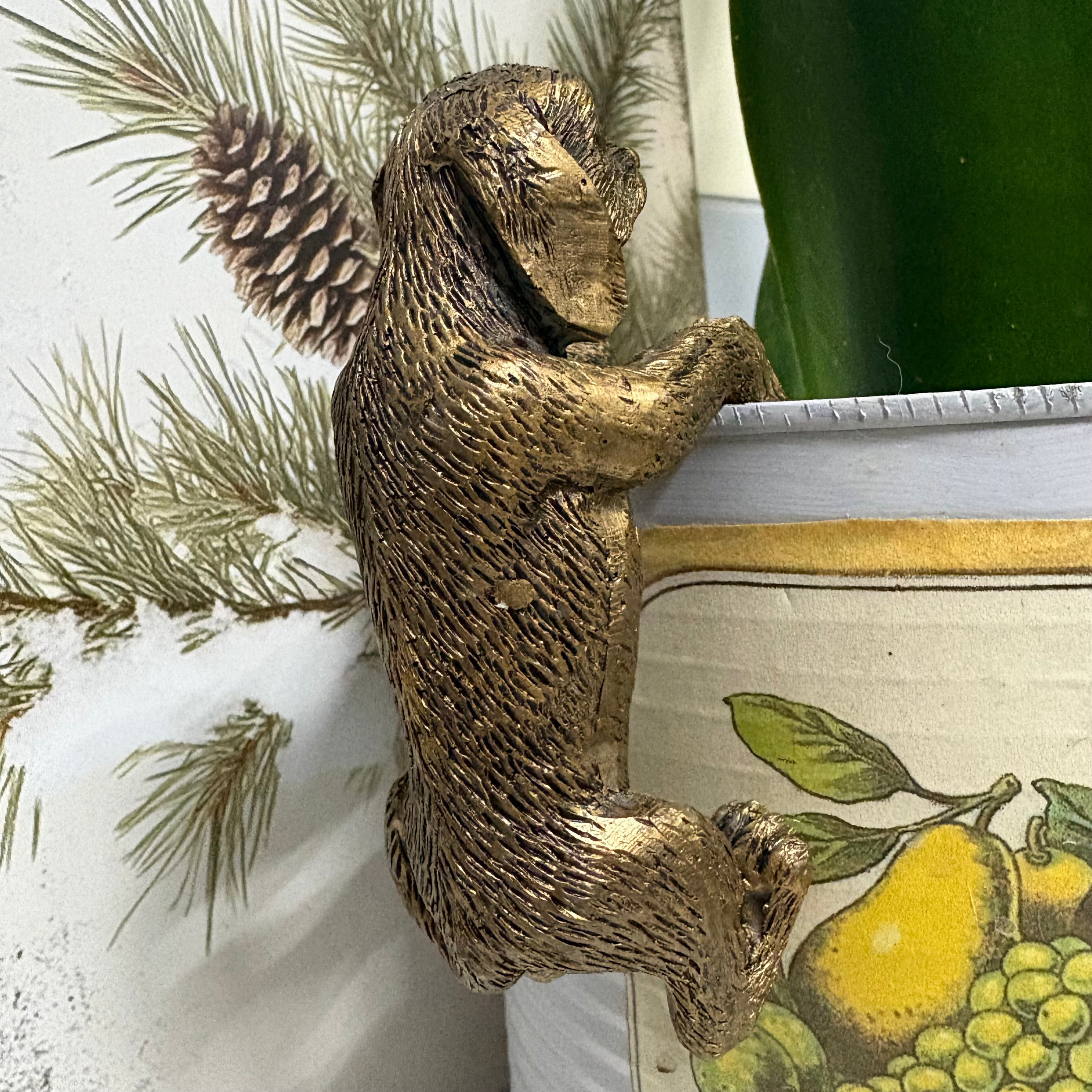 Cocker Spaniel Resin Pot Hanger - Antique Bronze