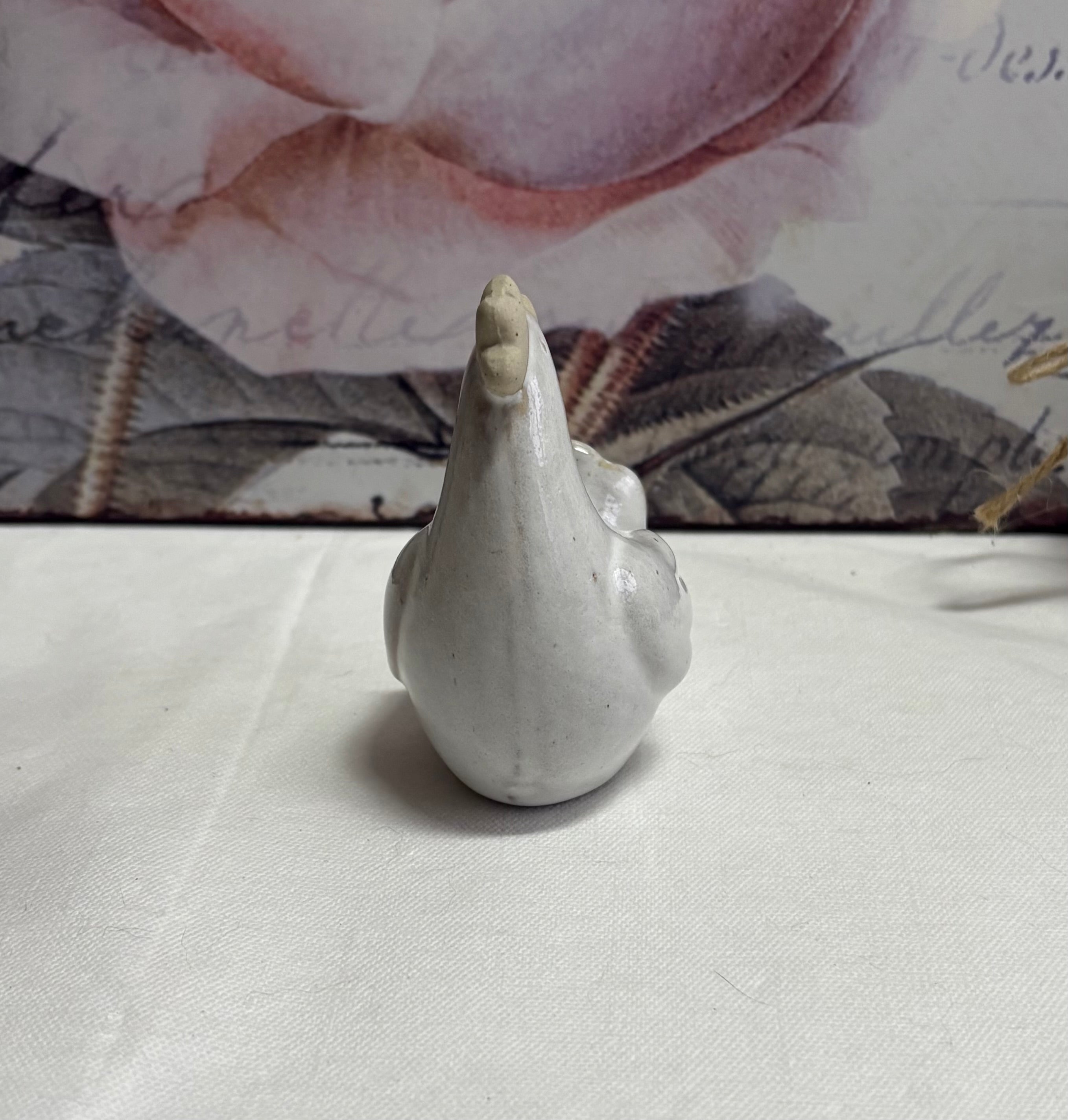 Rustic Chicken Ceramic Ornament, 8cm
