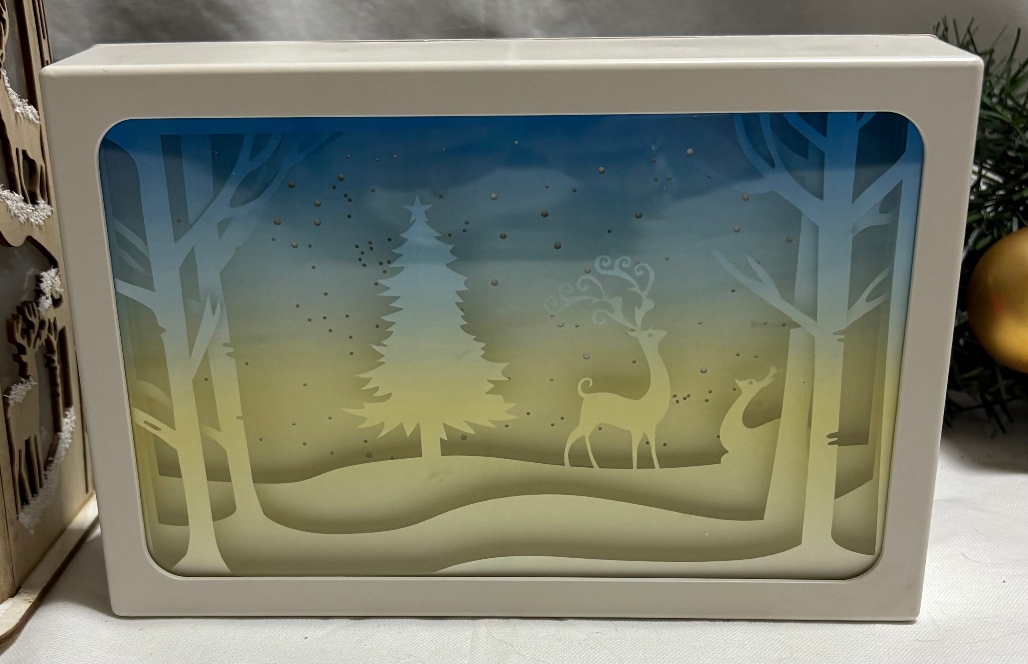 Christmas Winter Scene LED Light box