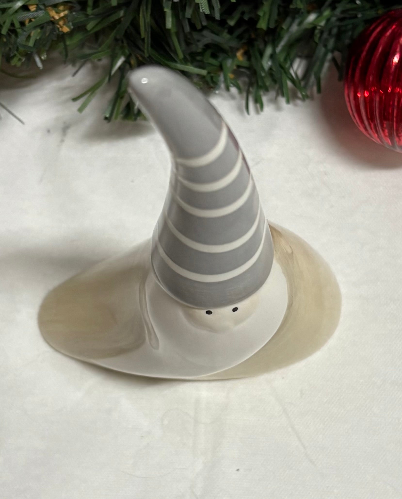 Triangle Ceramic Santa in Beige - 2 Sizes