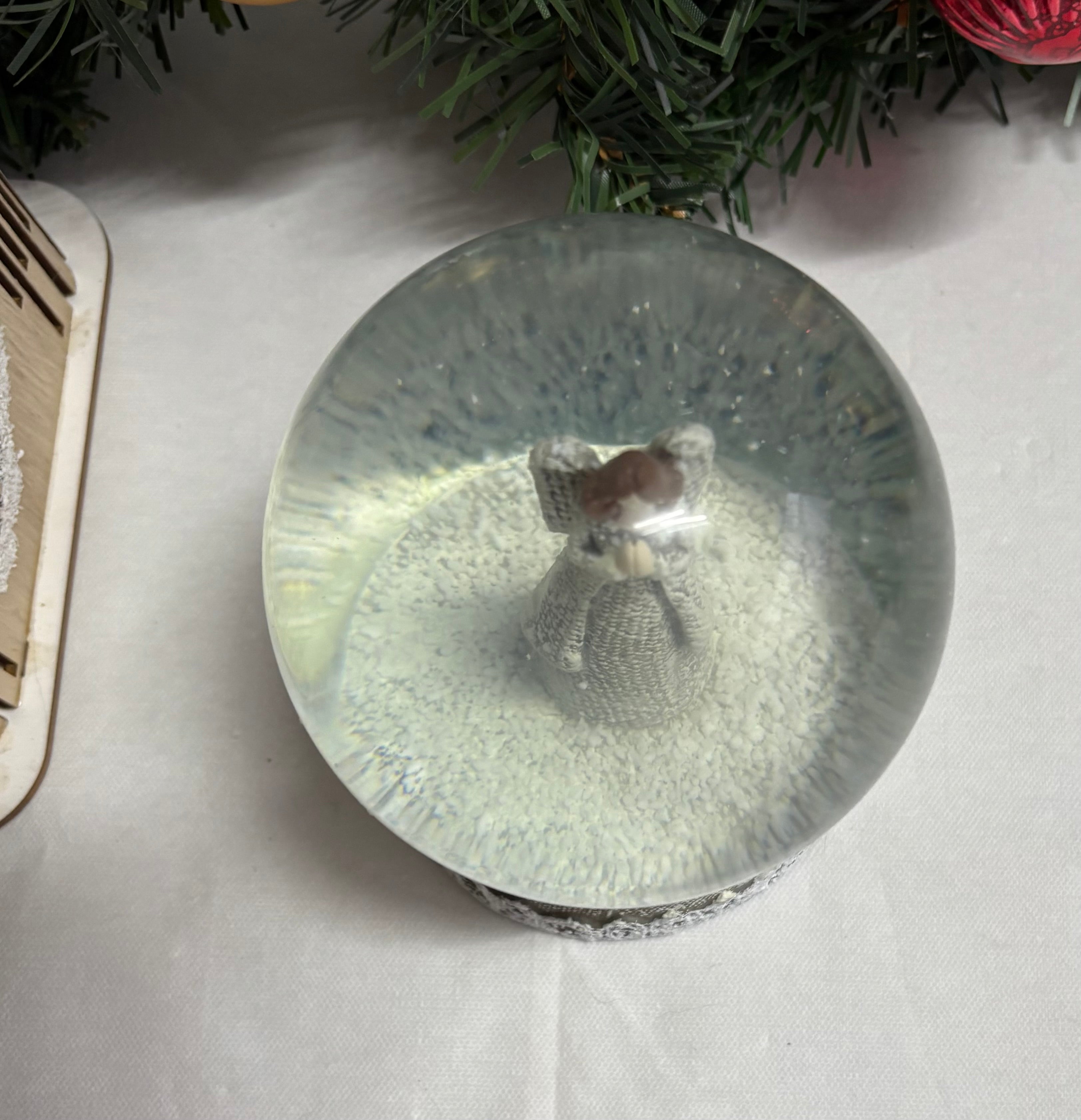 Beautiful Medium Sized Angel with Lace Base Snow Globe