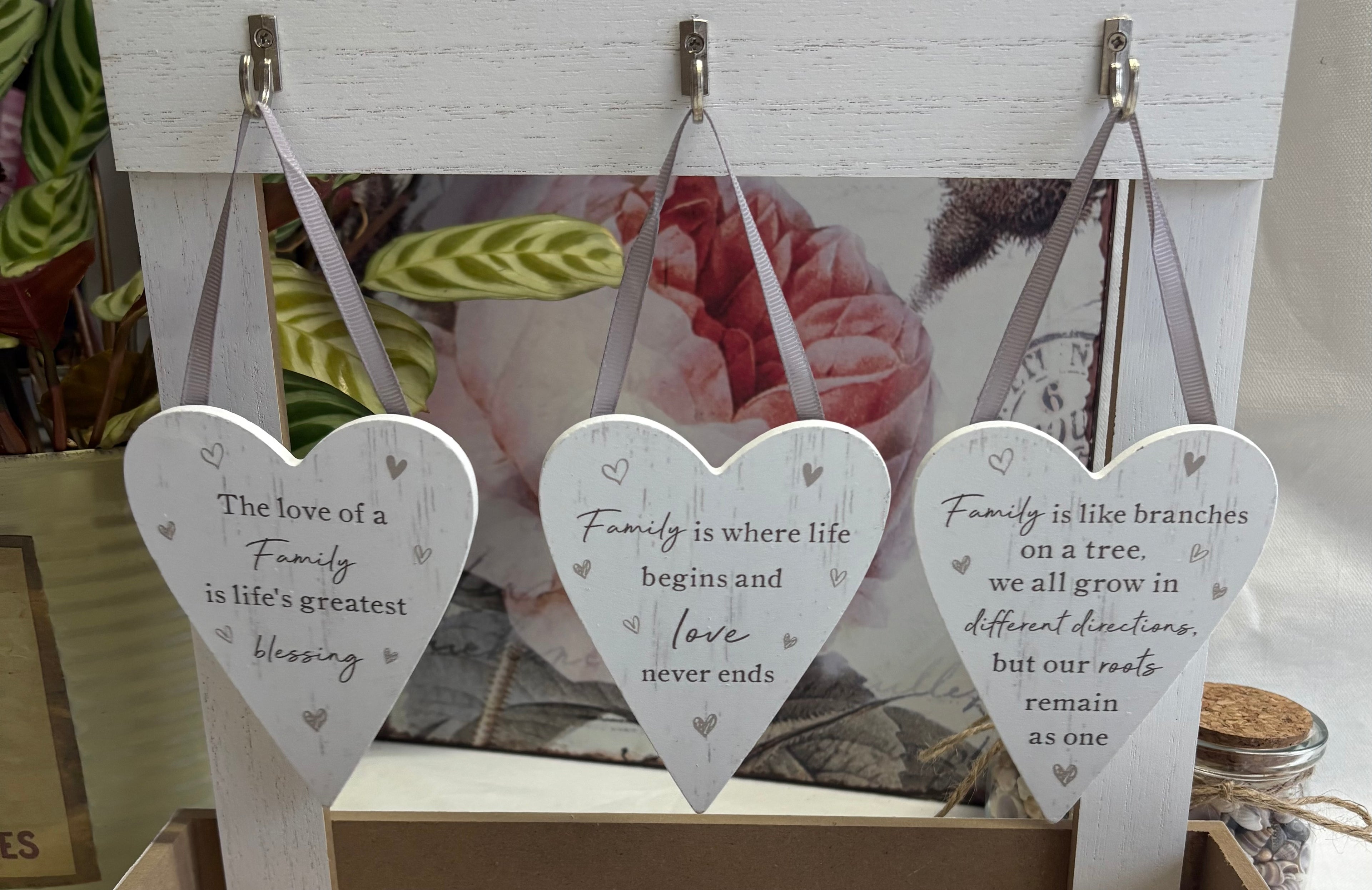 Family Hanging Heart Signs, 11cm - 6 designs