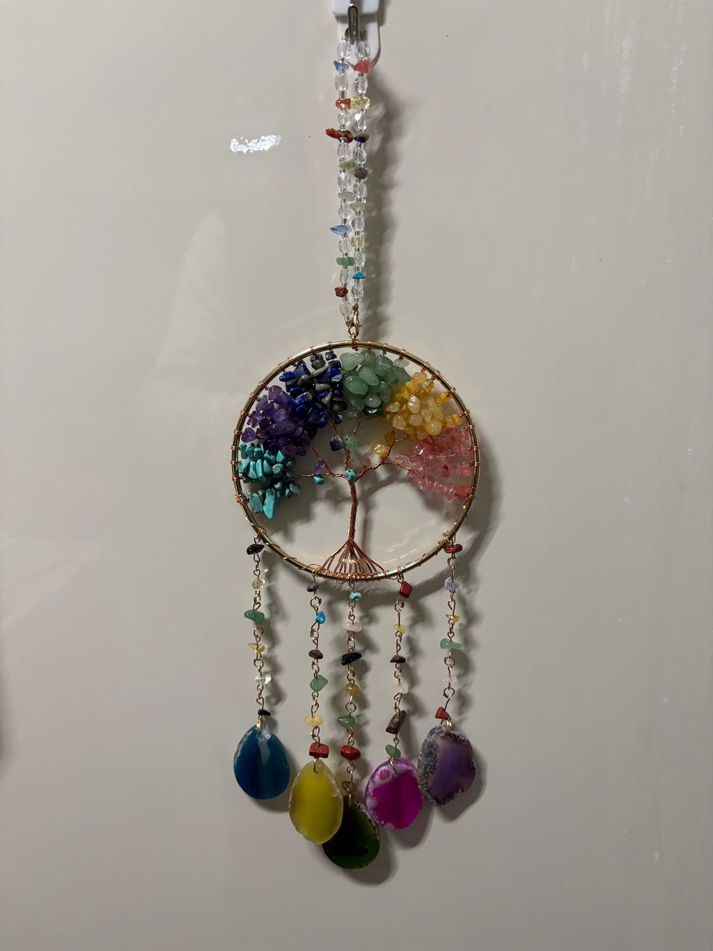 Tree of Life Crystal Wall Hanging - Spiritual Decor