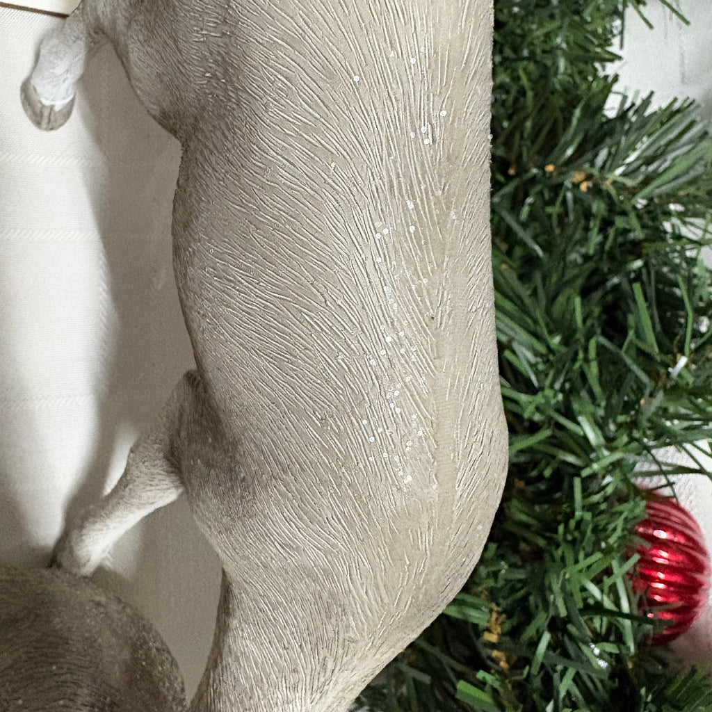 Nudging Deer Mother & Baby Resin Ornament