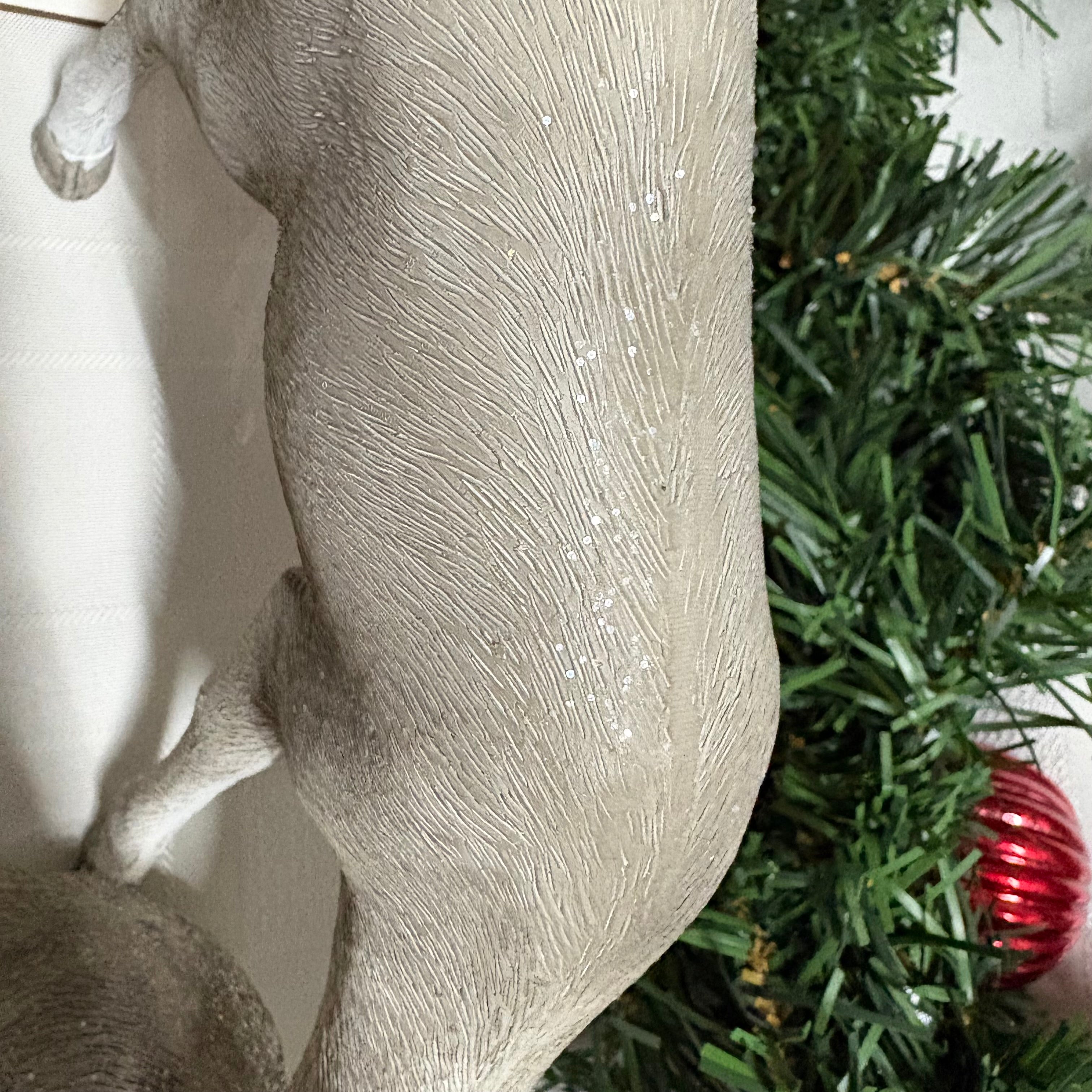 Nudging Deer Mother & Baby Resin Ornament