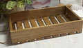 Wooden Slatted Storage Tray, 40cm