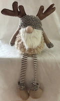 Sitting Brown Gonk with Antlers Christmas Decoration