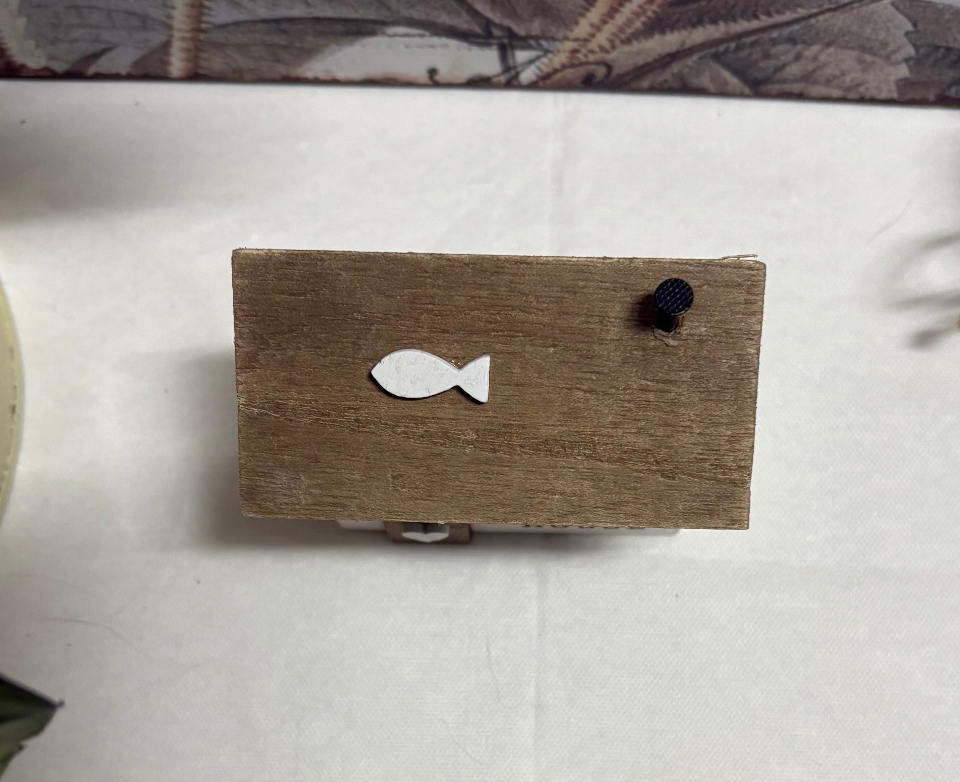Wooden Beach House Ornament, 9.5cm