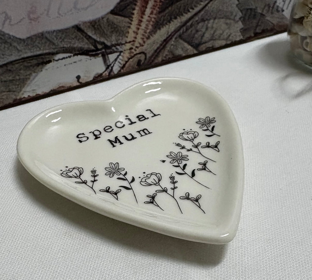 Special Mum Heart Shaped Trinket Dish