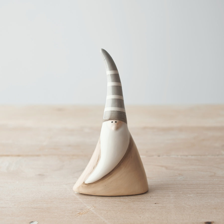 Triangle Ceramic Santa in Beige - 2 Sizes