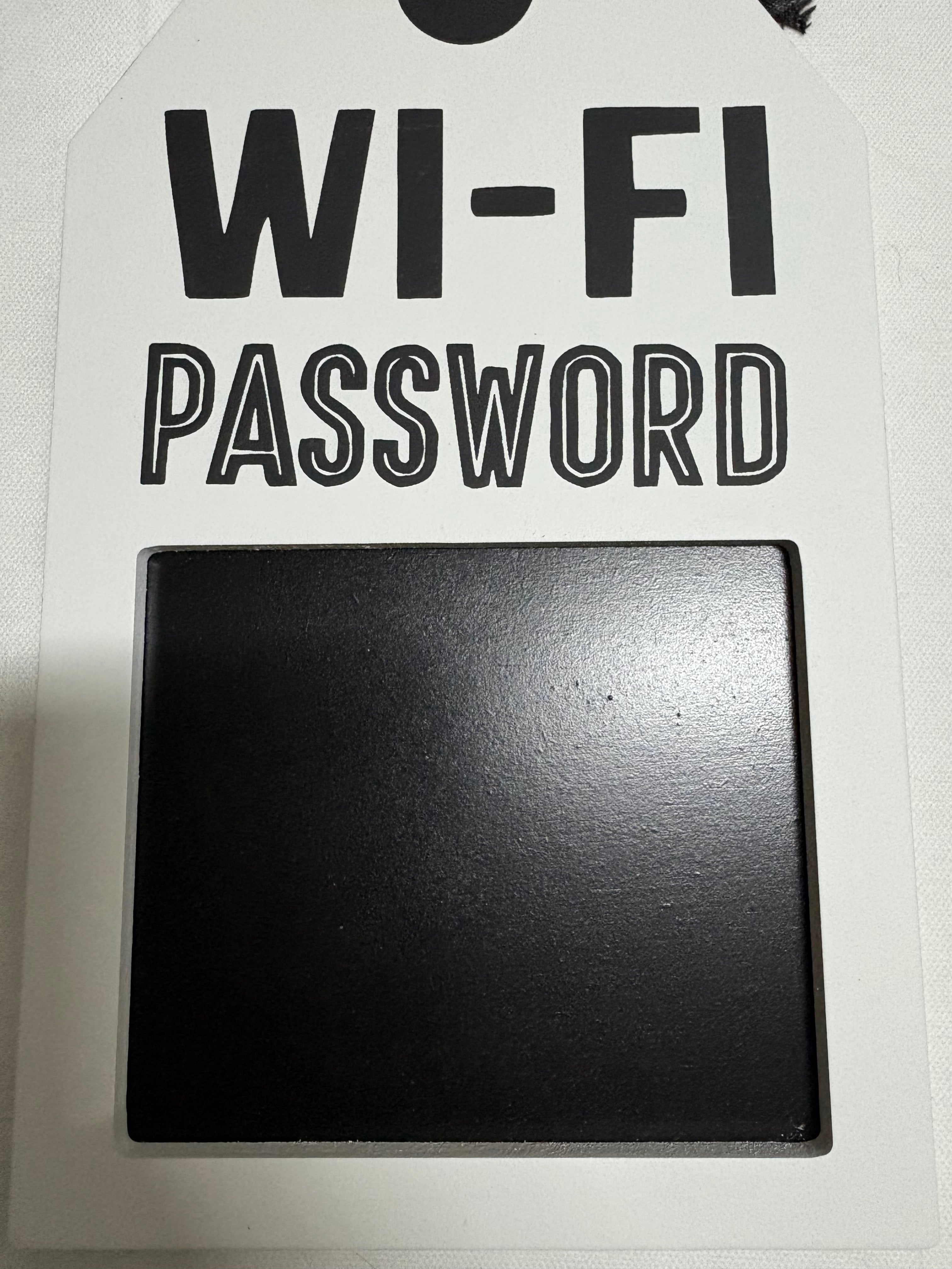 Wi-fi Password Re-useable Chalk Board sign