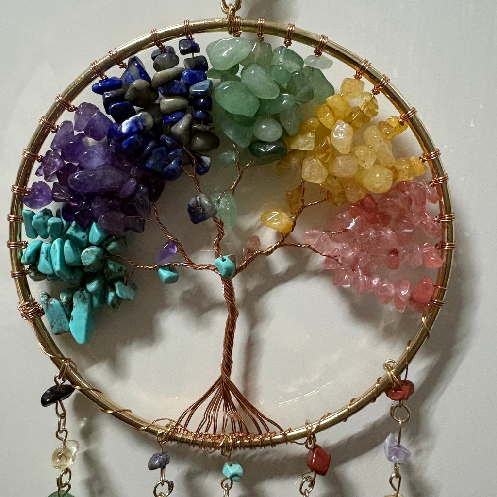 Tree of Life Crystal Wall Hanging - Spiritual Decor