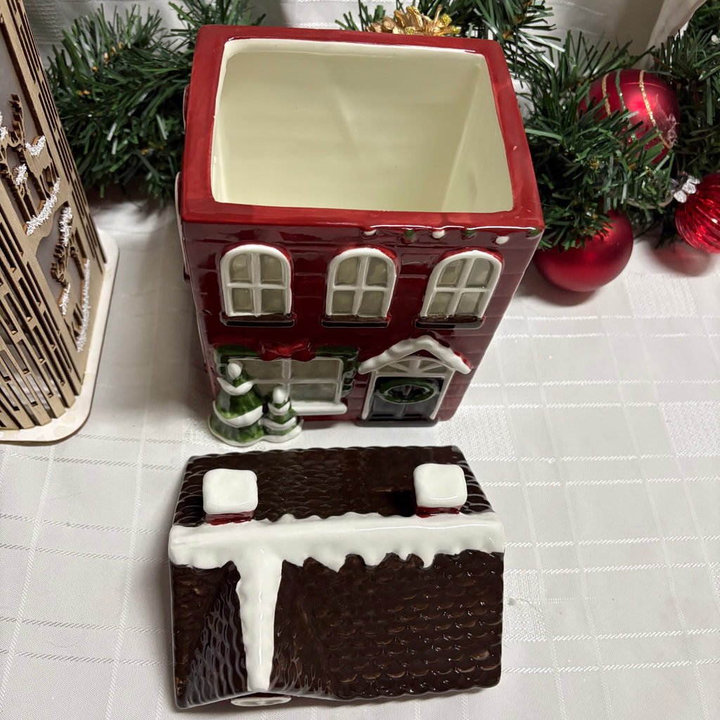 Festive House Cookie Jar